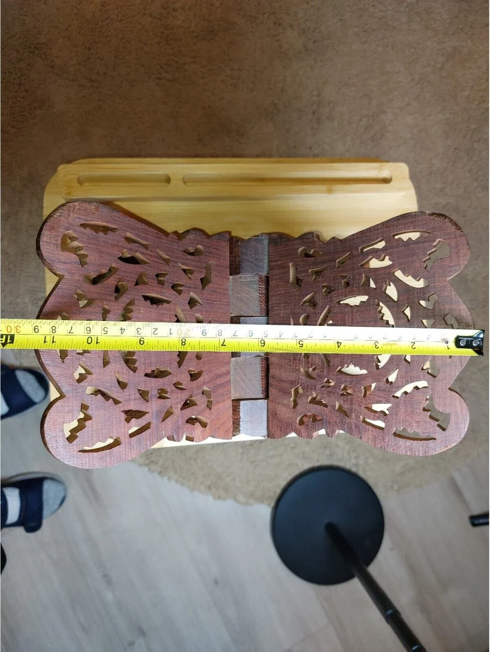 Hand Carved wooden Bible holder India